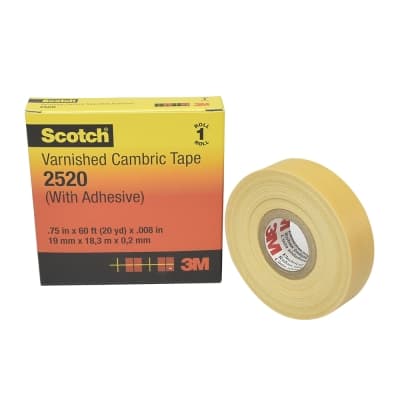 Cinta aislante cambric con adhesivo 3M 80610989537 · 2520 3/4" x18m