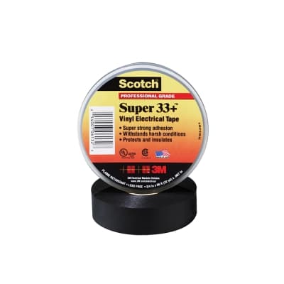 Cinta aislante vinílica scotch 3M 80611207012 · 33+ 3/4¨ x20m negro