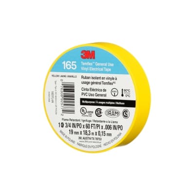 Cinta aislante vinílica temflex 3M UU009472653 · 165 3/4¨ x18m amarillo