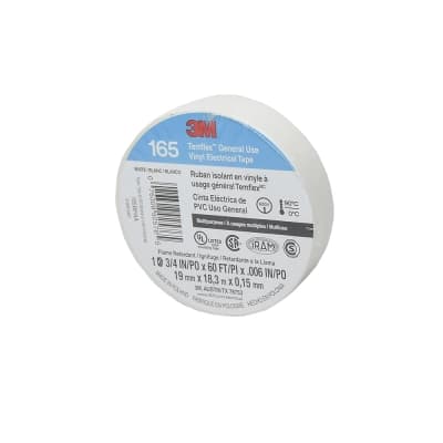 Cinta aislante vinílica temflex 3M UU009472661 · 165 3/4¨ x18m blanco