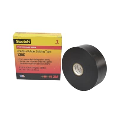 Cinta aislante autofundente scotch 3M 80610833412 · 130C 1 1/2¨ x9.15m 69kV
