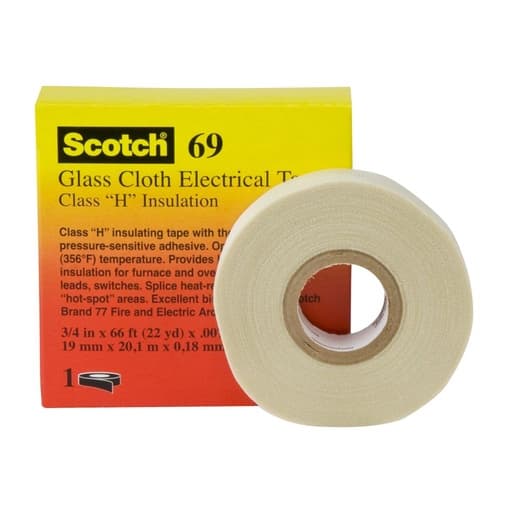 Cinta adhesiva fibra vidrio 3M SCOTCH 69 · blanco 3/4"X 20m (SCOTCH-69)