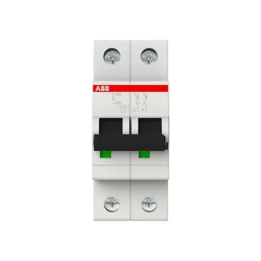 Imagen referencial de la serie: Interruptor termomagnético ABB S202-C4 · 2P 4A 230VAC 20kA curva C