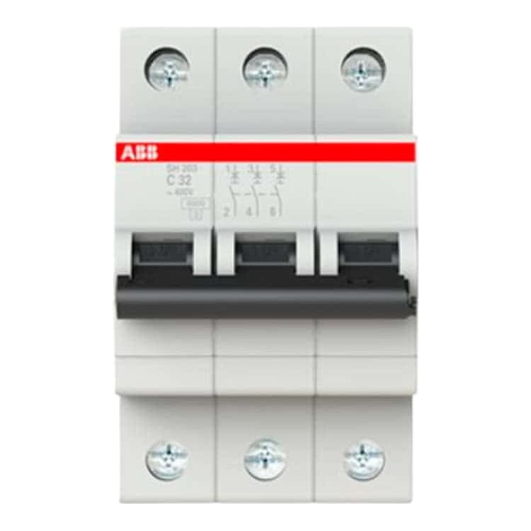 Interruptor termomagnético ABB 2CDS213001R0324 · 3x32A 10/6kA 230/400V tipo C DIN