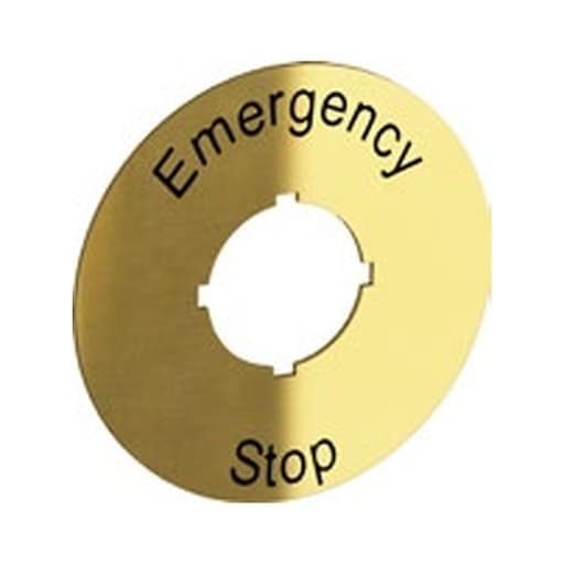 Placa con leyenda ABB Accessories · "Parada de Emergencia" (ABB-PLACA-LEYENDA-PARADA)