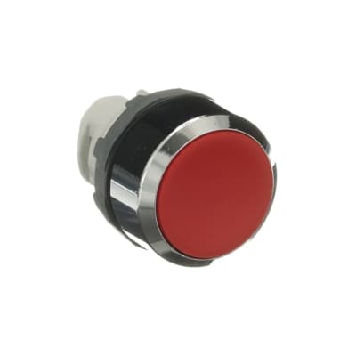 Cabeza para pulsador NO luminoso rasante ABB 1SFA611100R3001 · rojo 22mm plástico cromado