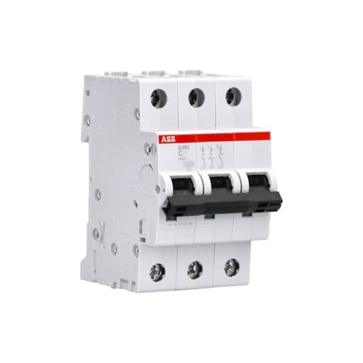Imagen referencial de la serie: Interruptor termomagnético ABB S203-C100 · 3P 100A 230VAC 10kA curva C
