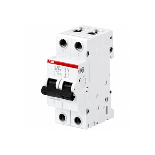 Interruptor riel DIN S ABB LS S202-C100 · 2x100A. - - S202-C100 (LS-S202-C100)