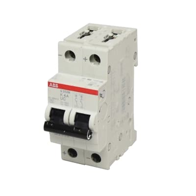 Imagen referencial de la serie: Interruptor termomagnético ABB 2CDS272061R0427 · 2x10A 25/10kA 220DC/440AC/DC tipo K DIN