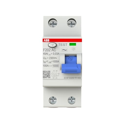 Interruptor diferencial ABB AR F202 AC-40/0.03 · 2P 40A 30mA tipo AC serie F200-Ac (AR-F202-AC-40/0.03)