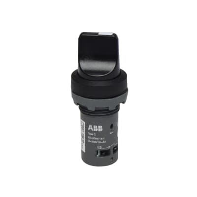 Selector manija corta NO luminoso ABB 1SFA619210R1026 · 3 posiciones fijas 2NA integrado