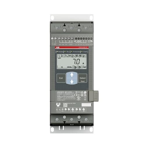 Imagen referencial de la serie: Arrancador suave ABB PSE60-600-70 · 20HP 240VAC/ 40HP 480VAC 60A