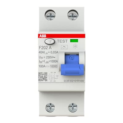 Interruptor diferencial ABB F202 A-40/0.03 · 2P 40A 30mA tipo A serie F200-A (F202-A-40/0.03)