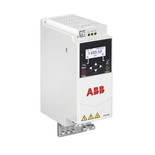 Variador de velocidad ABB ACS180-04S-05A6-4 · 2.2kW / 3HP, 5.6A, 380-480V, trifásico