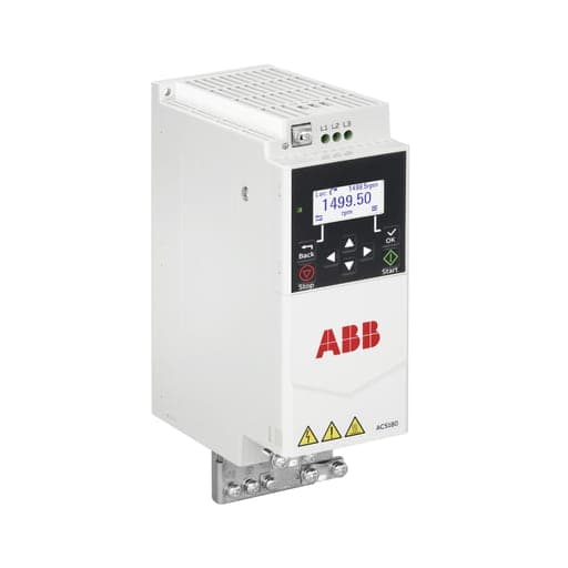 Variador de velocidad ABB ACS180-04S-06A9-2 · 1.1kW / 1.5HP, 6.9A, 200-240V, trifásico