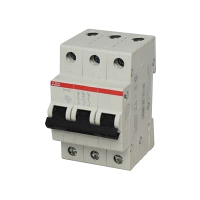 Imagen referencial de la serie: Interruptor termomagnético ABB 2CDS213001R0104 · 3x10A 10/6kA 230/400V tipo C DIN
