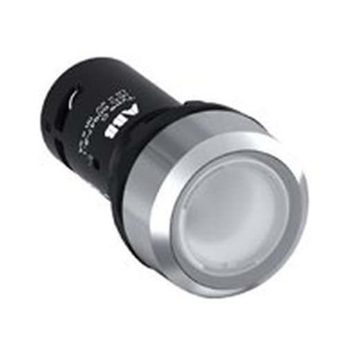 Imagen referencial de la serie: Pulsador ABB CP1-12G-10 · comp. luminoso bisel plástico -Verde 110-130VAC 1NA