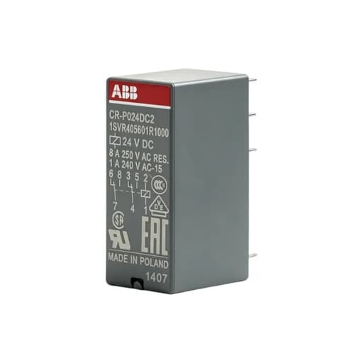 Relé interface ABB CR-P024DC2 · 2O/C, 250V, 8A. 24VDC