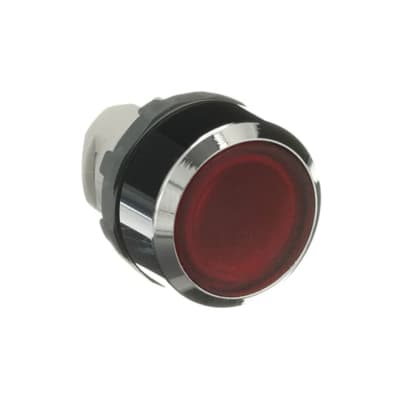 Pulsador luminoso rasante LED ABB · rojo 230VAC 22mm 1NC plástico cromado (ABB-PULSADOR-LUMINOSO-230VAC-22MM-1NC-ROJO)