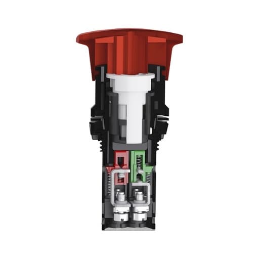 Imagen referencial de la serie: Pulsador compacto empotrado ABB CP1-30R-10 · rojo NO iluminado