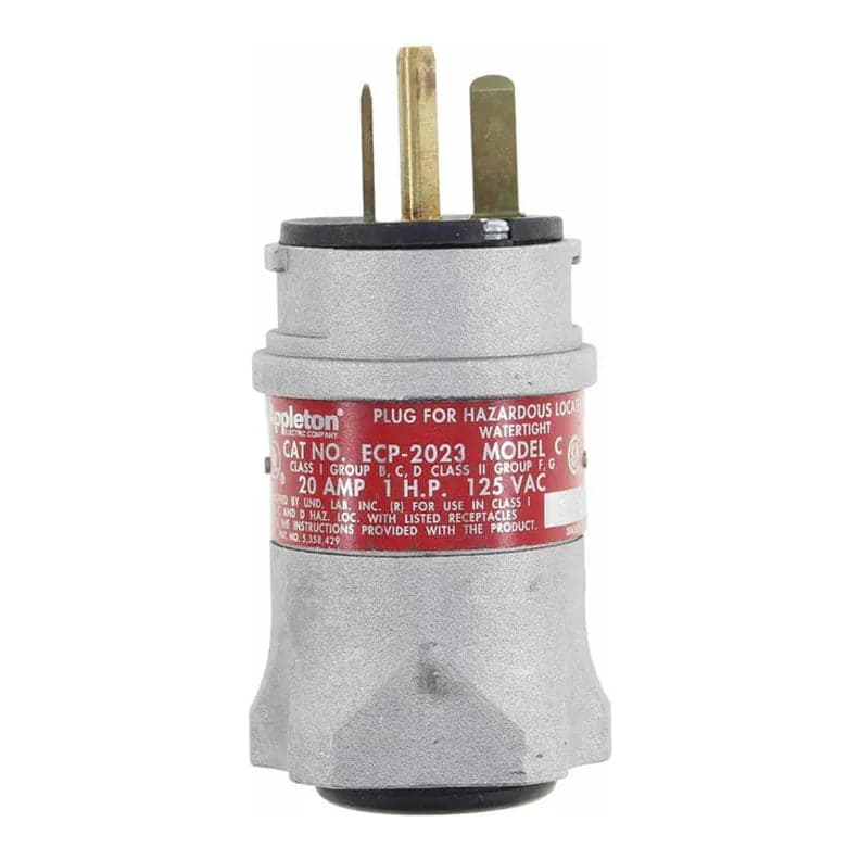 Enchufe de aluminio A prueba de explosion APPLETON ECP20232 · 20A 2P+T 250V