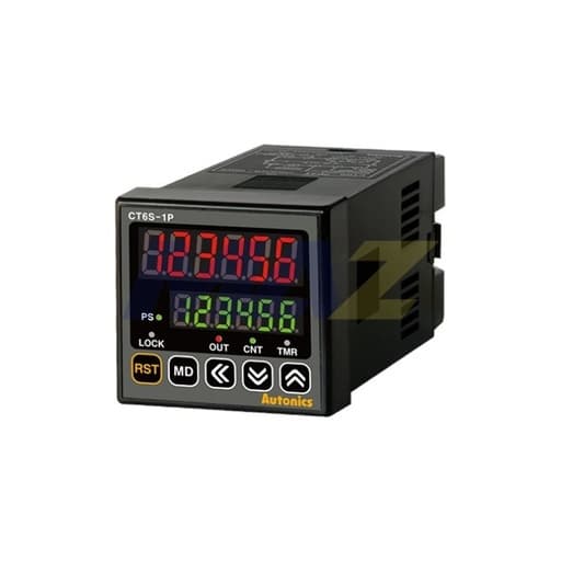 Contador/Temporizador digital AUTONICS CT6S1P2 · 6 dígitos, conteo Ascendente/Descendente