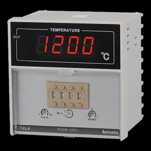 Controlador de temperatura PID AUTONICS T4M-B4RJ4C-N · 4 dígitos, 100-220VAC 3A, 72x72mm