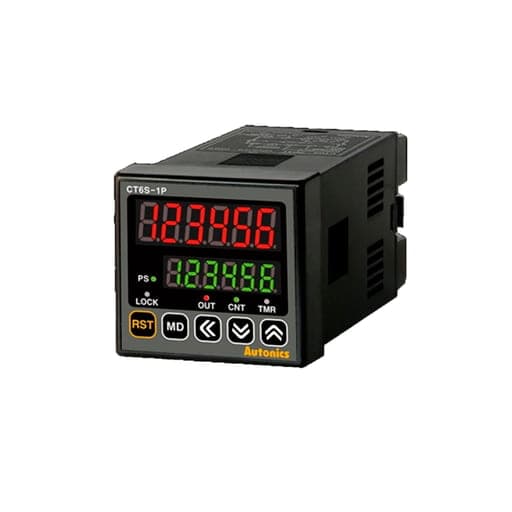 Contador/Temporizador digital AUTONICS CT6S1P4 · 6 dígitos, 100-240VAC, 48x48x90mm