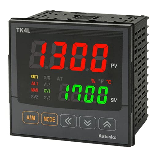 Controlador de temperatura PID AUTONICS TK4L-14CN · 4 dígitos con alarma, 24VAC/24-48VDC, 96x96m