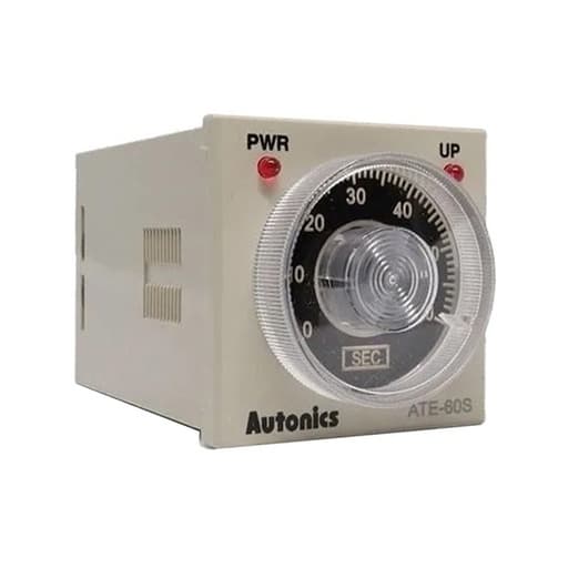 Temporizador analógico On-Delay AUTONICS ATE-60S · T. max 0-60s, 110-220VAC, 48x48mm