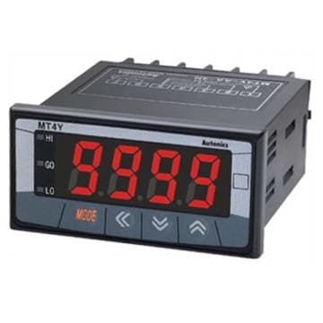 Medidor de panel múltiple AUTONICS MT4W-DA-40 · 4 dígitos, corriente DC, 100-240VAC 5A, 96x48x