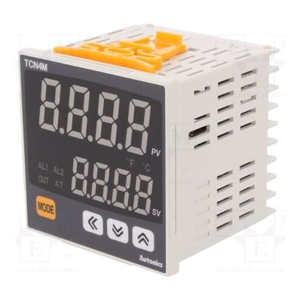 Controlador de temperatura PID AUTONICS TCN4M-24R · 4 dígitos con 2 alarmas, 100-240VAC 50/60Hz (AUTONICS-TCN4M-24R)
