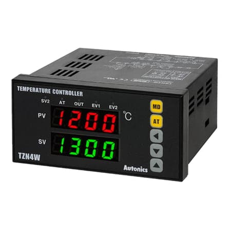 Controlador de temperatura PID AUTONICS TCN4W-R4R · 4 dígitos con alarma, 100-240VAC, 96x48mm