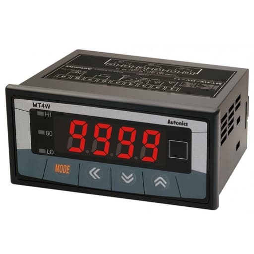Medidor digital panel AUTONICS MT4W-AA-4N · 4 dígitos IP56, 100-240VAC, 96x48mm