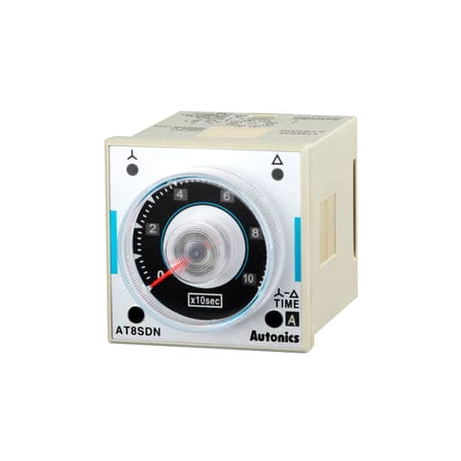 Temporizador analógico AUTONICS AT8SDN · Estr./Triang.,100-240VAC/24-240VDC, 48x48mm