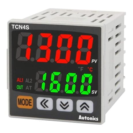 Controlador de temperatura PID AUTONICS TCN4S-24R · 4 dígitos con alarma, 100-240VAC, 48x48mm (AUTONICS-TCN4S-24R)