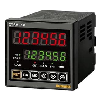 Contador/Temporizador digital AUTONICS CT6M1P4 · 6 dígitos, 100-240VAC, 72x72x90mm