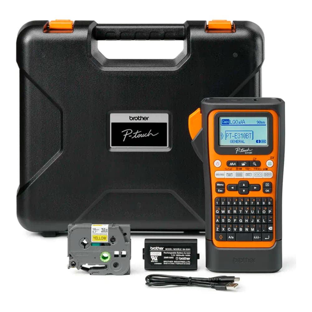 Rotulador industrial con maletín BROTHER E310BTVP · Bluetooth, USB-C