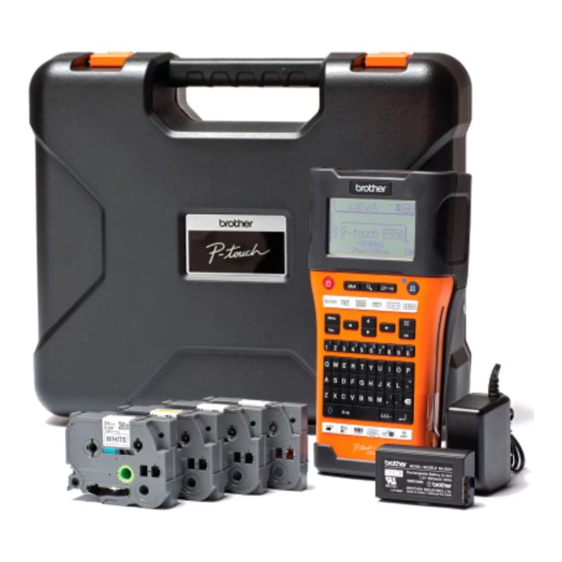 Rotulador industrial con maletín BROTHER PTE550WVP · Wi-Fi, cintas de hasta 24mm
