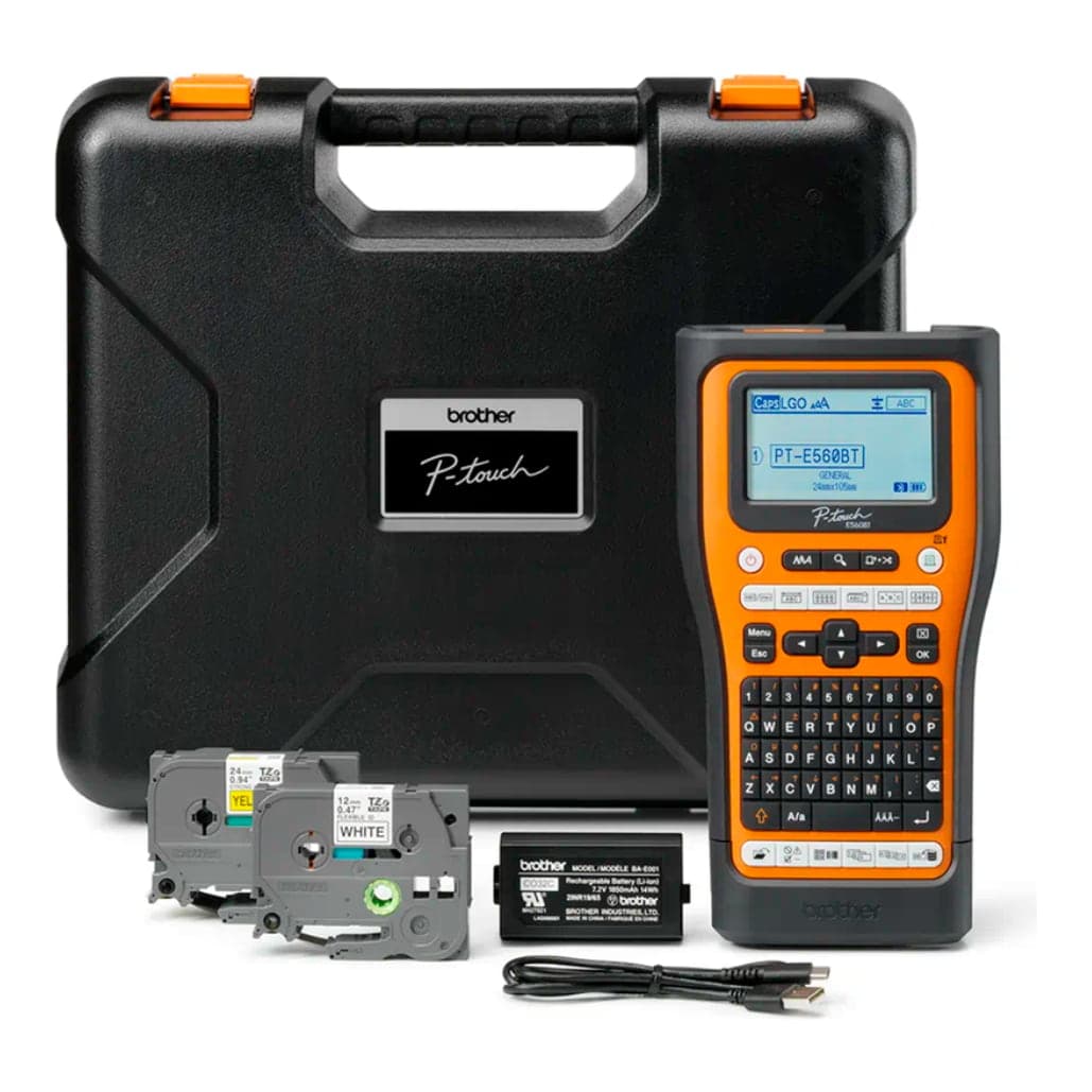 Rotulador industrial con maletín BROTHER E560BTVP · Bluetooth, USB-C
