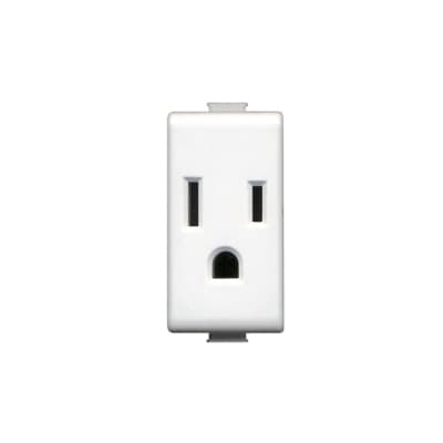 Tomacorriente UL BTICINO AM5028TS · 2P+T 15A. americano 1 mod. MATIX blanco