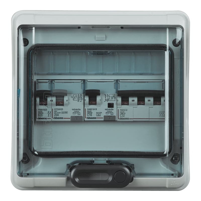 Tablero BT DIN BTICINO F107N8D · 8 polos en 1 fila