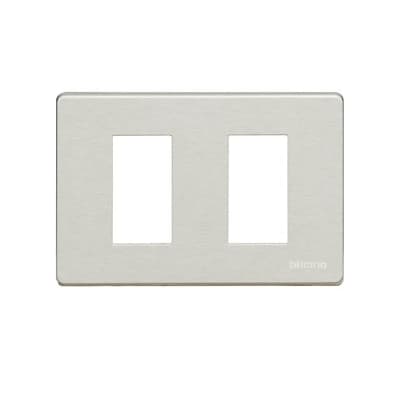 Placa BTICINO 503/2A/X · 2P rectangular, aluminio, oxidal, para soporte 503SA MATIX