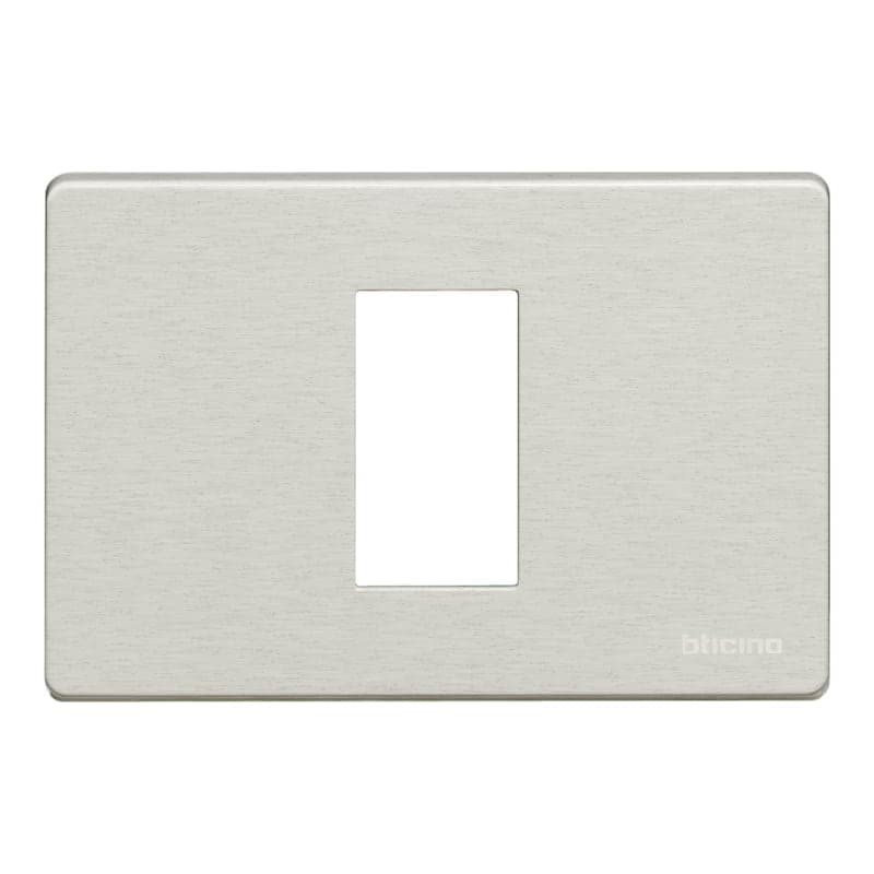 Placa BTICINO 503/1A/X · 1P rectangular, aluminio, oxidal, para soporte 503SA MATIX