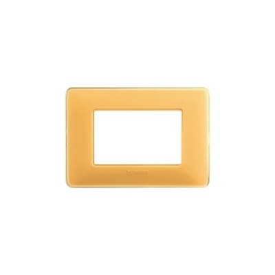 Placa tecnopolimero BTICINO AM4803CAB · 3 mod. MÀTIX ambar