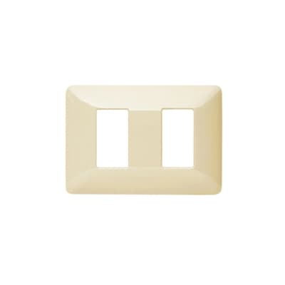 PLACA+SOPORTE BTICINO AM503S/2AV · 2P. plástico marfil ticino
