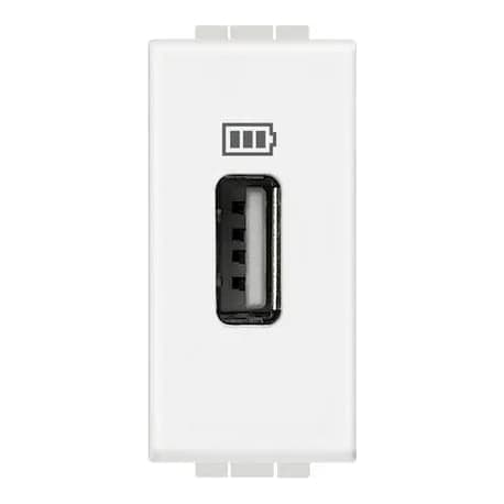 Toma cargador USB LIGHT BTICINO N4285C1 · blanco