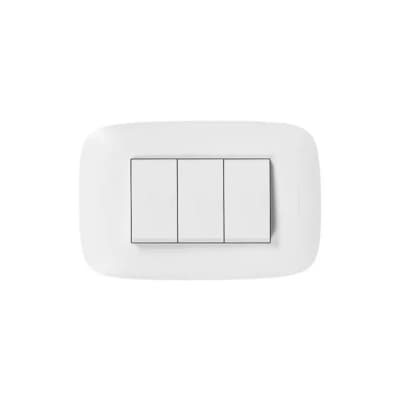 Interruptor triple unipolar BTICINO P1330 · 10A 250V domino avant