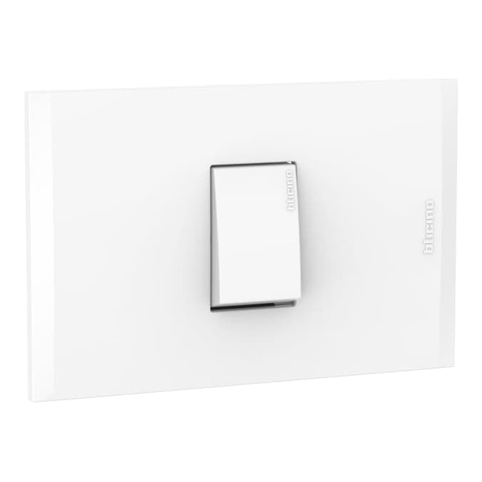 Pulsador BTICINO AH2102EB · 10A-250V blanco con placa blanco