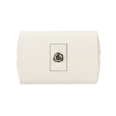 Toma coaxial TV marfil con placa marfil modus BTICINO AE2152EM · style